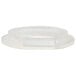 A white round Cornelius bowl spout gasket.