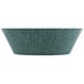 A green polyethylene bowl with a textured surface and a dark green rim.
