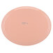 A dark peach Cambro fiberglass tray with an oval shape.