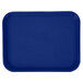 A cobalt blue polypropylene fast food tray with a textured surface.