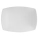 CAC COP-RT12 10 1/2 inch x 7 3/8 inch Coupe Bright White Rectangular Porcelain Platter - 24/Case