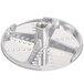 A Robot Coupe 5/32" grating/shredding disc, a circular metal object with holes.