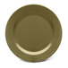 A close-up of an Elite Global Solutions Urban Naturals Lizard melamine plate with a brown circular pattern.