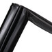 A black True magnetic door gasket with a black corner.