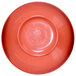 A red melamine bowl with a logo on it.
