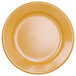 A close up of a yellow Elite Global Solutions Rio melamine plate.