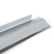 A close-up of a silver metal strip.