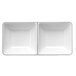 Elite Global Solutions SD150L Viva 4.7 oz. White Rectangular Two Compartment Tray