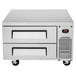 A stainless steel Turbo Air chef base with two drawers.