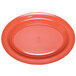 A red oval Elite Global Solutions melamine platter.