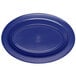 An Elite Global Solutions Winter Purple oval melamine platter with a round edge.