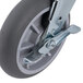 A close-up of a Cambro swivel caster wheel.