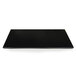 A black rectangular Elite Global Solutions melamine tray with feet on a white background.