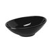 A black Elite Global Solutions Moderne melamine bowl.