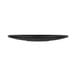 A black rectangular melamine platter with white stripes.