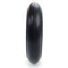 A black rubber wheel for a Cambro mobile ice bin.