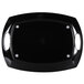 A black rectangular melamine tray with two handles.