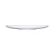 An Elite Global Solutions Moderne white melamine oblong platter with a white background.