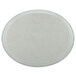 A white fiberglass oval tray with a round edge.