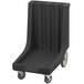 a black plastic wheelbarrow