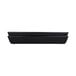 A black rectangular melamine bowl with a white background.