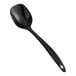 A black plastic spoon with a long handle.