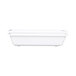 A white rectangular Elite Global Solutions melamine bowl with two compartments.