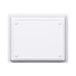 A white rectangular melamine bowl with screws.