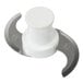 A white Robot Coupe Straight Edge "S" Blade with metal blades.
