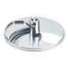 A Robot Coupe 5/16" French fry disc, a circular stainless steel plate with holes.
