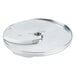 A Robot Coupe 5/16" French Fry Disc, a circular stainless steel metal disc with a hole in the center.