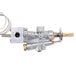 A Cooking Performance Group thermostatic control valve for a countertop griddle. A metal thermostatic control valve with a wire attached.