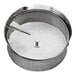 A stainless steel electric food mill with a 2 mm grid and a stand.