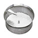A stainless steel electric food mill with a 4 mm perforated grid and a stand.