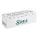 A white Noble Products box with 7 different colored rolls of Day of the Week labels.