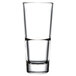 A Libbey stackable highball glass filled with water on a white background.
