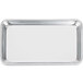 Baker's Mark Eighth Size 18 Gauge 9 1/2 inch x 6 1/2 inch Wire in Rim Aluminum Bun Pan / Sheet Pan