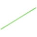 A 10" green plastic straw with a long handle.
