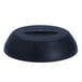A black plastic lid for a Cambro navy insulated plate on a white background.