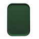 A green Cambro rectangular tray insert.