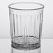 A clear plastic GET short tumbler.