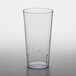 A clear plastic GET tumbler on a white surface.