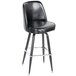 Lancaster Table & Seating Deluxe Black Barstool with 19 inch Wide Bucket Seat