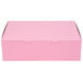 A pink box with a lid.