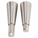 Two stainless steel Wells rear leg fittings.