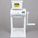 A white Weston Manual Meat Tenderizer with two legs.