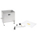 A Weston stainless steel manual meat mixer with removable paddles.