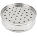 A Town stainless steel dim sum steamer with holes in it.