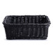 A black Designer Polyweave plastic cascading basket.