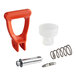 A white plastic Bunn faucet repair kit with a round screw.